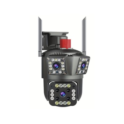 Cameră de supraveghere Wi-Fi cu 2 camere, 8mp, detectare mișcare și alarmă, control complet prin aplicație și conectivitate avansată