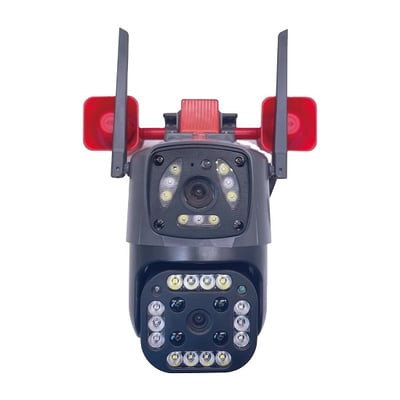 CAMERA DE SUPRAVEGHERE WIFI, DUBLA, 6MP, SENZOR MISCARE, ALARMA, NIGHT VISION, 355°
