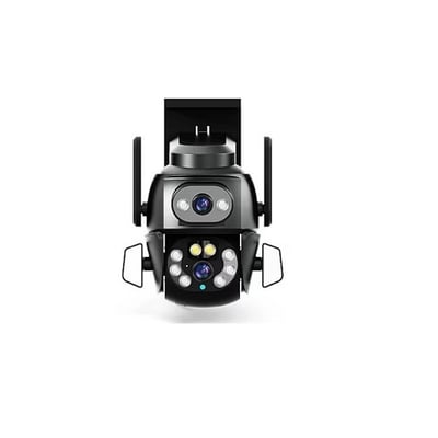 Camera De Supraveghere 355°, Dubla 4+4MP 4K, IP66, Alarma, 4x Zoom, MICROFON, NIGHT VISION