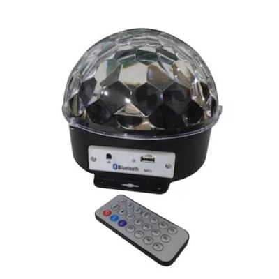 Glob Disco Cu Lumini LED RBG, Bluetooth, USB Si Telecomanda IR
