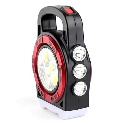Lanterna reincarcabila multifunctionala LED+COB, panou solar, 3 moduri iluminare, 20w, 2400mah, IP44