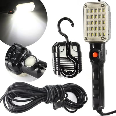 Lampa de lucru cu LED, carlig si magnet, lungime cablu 10m, 25 LED