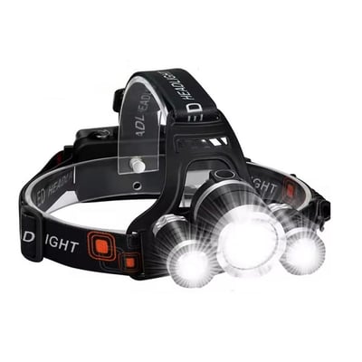 Lanterna LED frontala, cu acumulator, 1xT6 + 2xXPE, 350 lm, Li-Ion 1200mAh