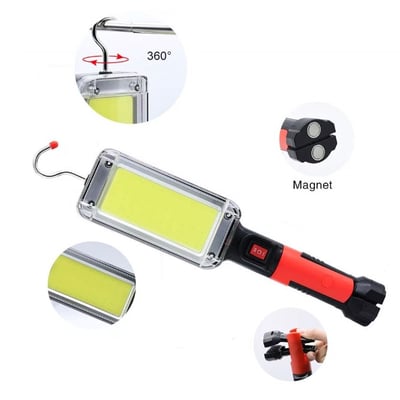 Lampa magnetica cu acumulator 20W, COB led, reincarcabila, USB