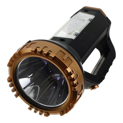 Lanterna portabila LED 5W, raza 400m, cu lumina laterala, acumulator, incarcare de la priza 220V, port USB