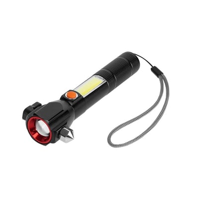Lanterna reincarcabila, LED, 4 moduri iluminare, 285lm, Type C, magnet, ciocan, cutter