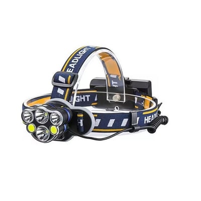 Lanterna De Cap Reincarcabila, LED + COB, 8 Moduri de Iluminare, 500lm