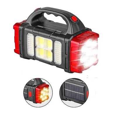 Lanterna reincarcabila, LED+COB, panou solar, 4 moduri iluminare, 25W, 1500mah, IP44