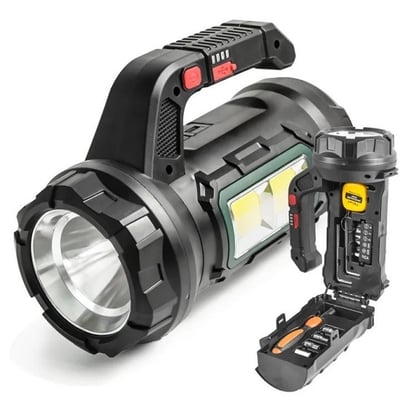 Lanterna Multifunctionala Reincarcabila Led 18W, T6+COB, 2400mAh, Type-C, Set Chei Incluse, 5 Functii