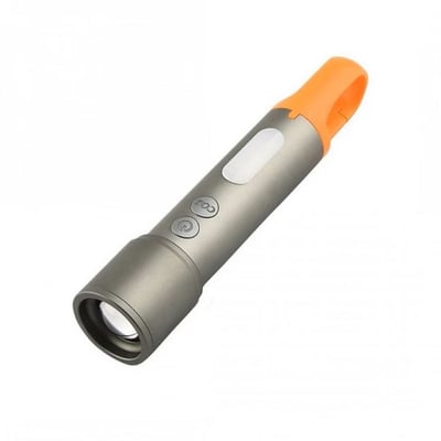 Lanterna Reincarcabila, LED+COB, 9 Moduri Iluminare, 1000lm, Type C, Aluminiu, Lentile color