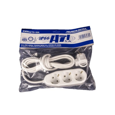 Prelungitor ceramic 3 prize 3 Metri 2200W, IPEE Curtea de Arges