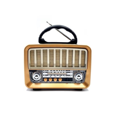 Radio portabil Retro NS - 6651BT, acumulator incorporat, Bluetooth, USB, SD Card, FM/AM/SW