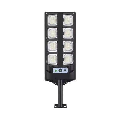 Lampa solara stradala cu panou solar si telecomanda, 70W, suport metalic, 8 celulele led, rezistent la apa, senzor de miscare si lumina