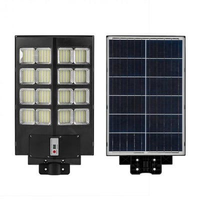 Lampa solara stradala cu panou solar si telecomanda, 800 W, Jortan JT-BKRT-800W, suport metalic, rezistent la apa