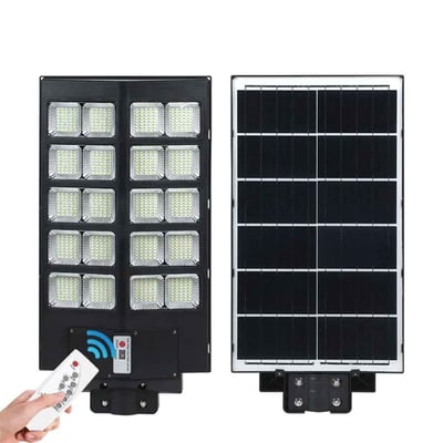 Lampa solara stradala cu panou solar si telecomanda, 1000 W, Jortan JT-BKRT-1000W, suport metalic, rezistent la apa