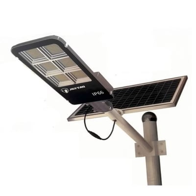 Lampa solara stradala cu panou solar si telecomanda, 400 W, Jortan JT-A73JR-2411-14, suport metalic, rezistent la apa
