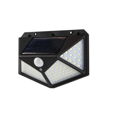 Lampa solara de perete cu senzor de miscare, 15W, 600lm, IP65, Acumulator 3.7v, 1800mah, 100 led-uri