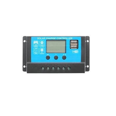 Regulator tensiune pentru panou solar 12/24V, 20A, 2X port USB 