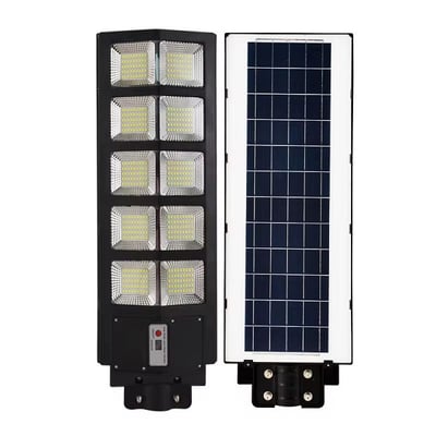 Lampa solara stradala cu panou solar si telecomanda, 500W, 10 celulele led, rezistent la apa ip65, senzor de miscare si lumina