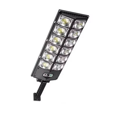 Lampa solara stradala cu panou solar si telecomanda, 150W, suport incorporat, 12 celulele led, rezistent la apa ip66, senzor de miscare si lumina
