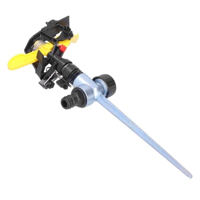 Aspersor rotativ pentru gradina, 360 grade, insertie in sol, aliaj de zinc, durabil