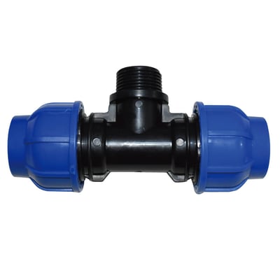 Teu Compresiune PEHD, Filet Exterior, D 20mm x 1/2"