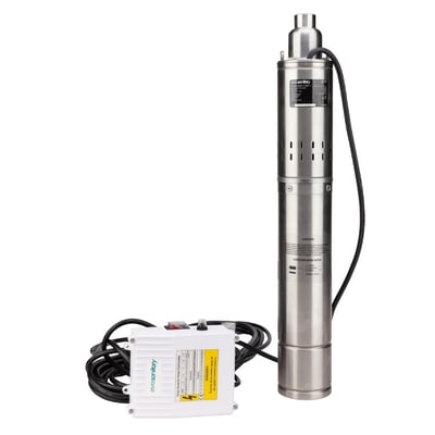 Pompa submersibila ape curate cu snec, Evosanitary 4QGD1.5, cu panou de comanda , 2400 l/h, H max. 190 m, 1100 W