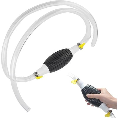 Pompa manuala pentru transfer lichide cu furtun 2m si cleme prindere