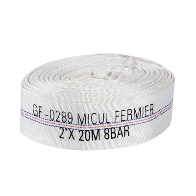 Furtun de irigat tip pompier, 2 TOLI , lungime 20 m, presiune 8 bari, Micul Fermier GF-0289