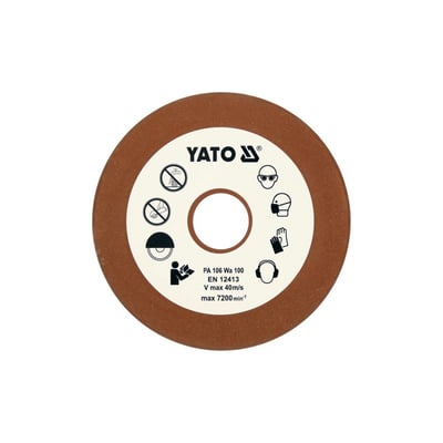 Disc abraziv 108x23x3.2mm pentru masina de ascutit lant, Yato YT-84991