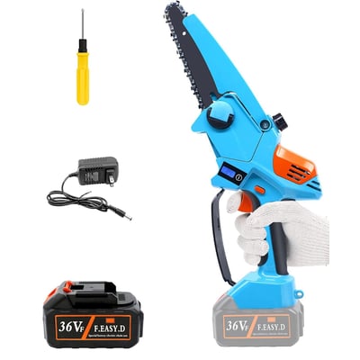 Mini drujba cu acumulator, 36 V, 8 Ah, 1 baterie, valiza transport, afisaj LED, Lama 6 Inch