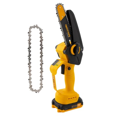 Mini drujba cu acumulator, Rotor RBS-62, 1 acumulator, 21V, 2Ah, 300 W, 1 lant rezerva