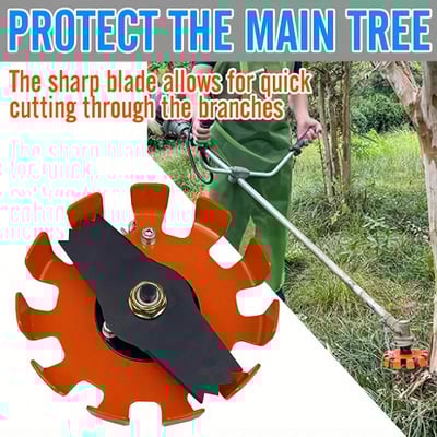 Disc motocoasa pentru plivit, material din otel, portocaliu