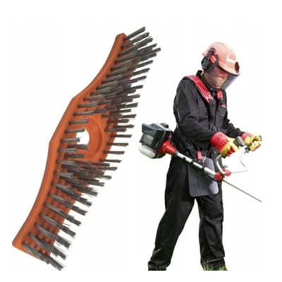 Perie pentru motocoasa potrivit pentru indepartarea tuturor tipurilor de pete de podea de ciment si placi ceramice, 295 mm, portocaliu