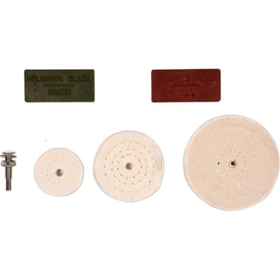 Set de lustruit pentru oțel, aluminiu și plastic, 6 piese 