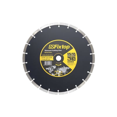 Disc diamantat, cu segmente, pentru debitare materiale de constructii, GS Fixtop, 230 x 22.2 x 7.5 mm