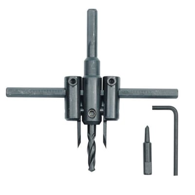 Dispozitiv ajustabil de gaurit gips-carton, pvc, 30-120 mm, Vorel 28733