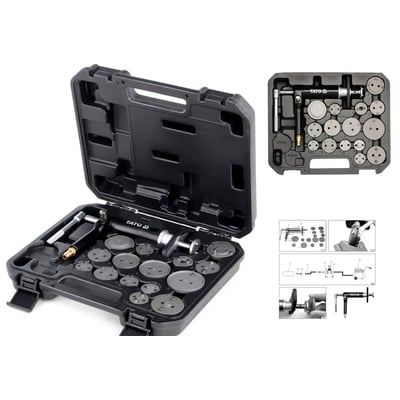 Trusa universala cu presa si adaptoare pentru etrier frana pneumatica, 16 piese, Yato YT-0671