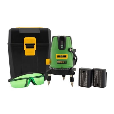 Nivela laser 5 linii, 40m, ±2mm/5m, si 2 acumulatori, PARTNER PRO PLE-5D 14624