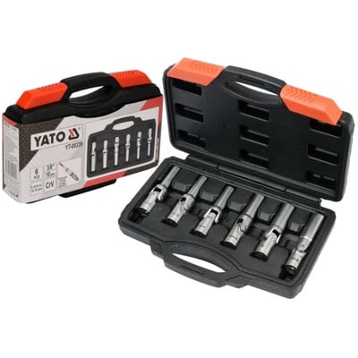Set chei tubulare cu imbinare flexibila pentru bujii, Yato YT-05339, 6 bucati