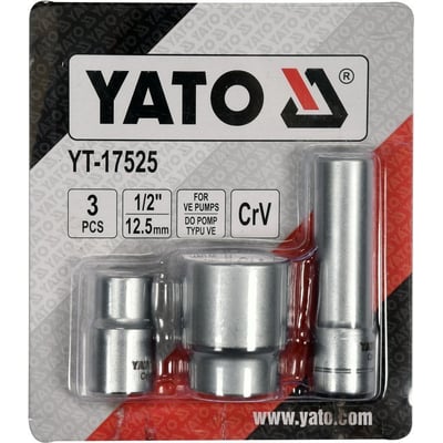 Set 3 chei tubulare pentru pompa de injectie, Yato YT-17525, Cr-V
