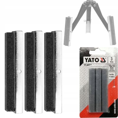 Set 3 pietre pentru dispozitiv honuit clindrii, Yato YT-05817, 3", 76x10mm