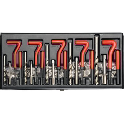 Set pentru reparat filete, Yato YT-1763, M5-M12, 131 bucati