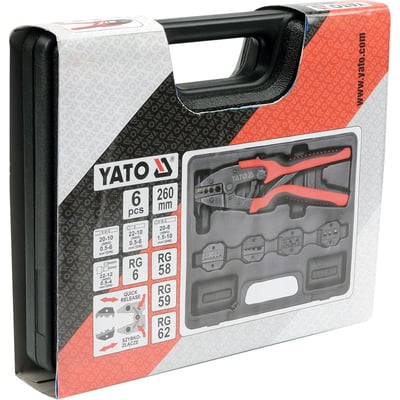 Cleste de sertizat conectori cu 6 capete, Yato YT-2245