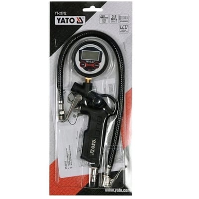 Pistol aer comprimat cu manometru digital, Yato YT-23702, 440 mm, 0.8 MPa
