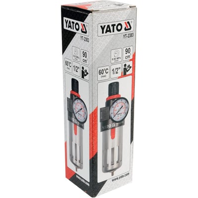 Filtru aer pentru compresoare cu reductor, Yato YT-2383, Prindere 1/2", 90 cm3