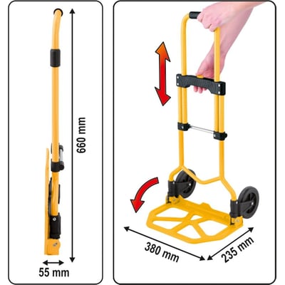 Carucior Pliabil din Aluminiu, 710mm, 60 Kg, Vorel 78660
