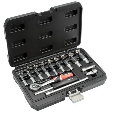 Trusa chei tubulare Yato YT-14451, 23 piese, 1/4", Cr-V