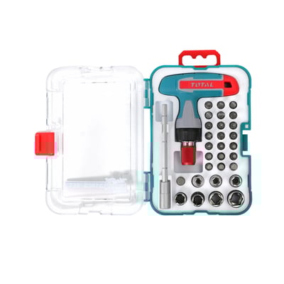 Set 31 de surubelnite cu clichet si maner in T, Total TACSD30316