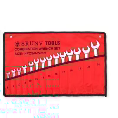 Set de Chei Combinate, SRUNV, 14 Piese, 8-24mm, CrV